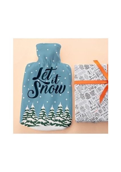 Bırak Kar Yağsın Mesajlı Sıcak Su Torbası - Tasarım Kılıflı Termofor - El Ayak Isıtıcı modelleri