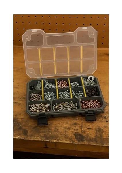 Proalet Made Slim Organizer 12 Bölmeli, Şeffaf, Düzenleyici Kutu, Polipropilen Malzeme, Çekmece Içi ve Masaüstü Kullanım Için, Hafif Taşınabilir, Saklama Kutusu