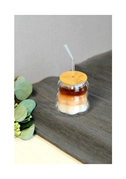 Bambu Kapaklı Üzüm Taneii Cam Pipetli 350 ml Borosilikat fiyatları