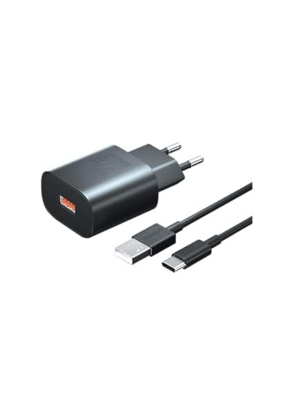22W Hızlı Şarj Aleti Seti | Type-C USB Kablo Dahil | 1m Esnek Kablo | Uyumlu | Ithalatçı Garantili - M9 modelleri