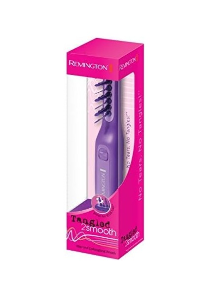 Remington TANGLED2SMOOTH DT7432 Saç Açma Fırçası, Elektrikli Saç Fırçası, Hızlı ve Kolay Bir Şekilde Çözülmesi Için Salınımlı Kıllar, Kuru ve Nemli Saçlar Için Uygundur, Mor