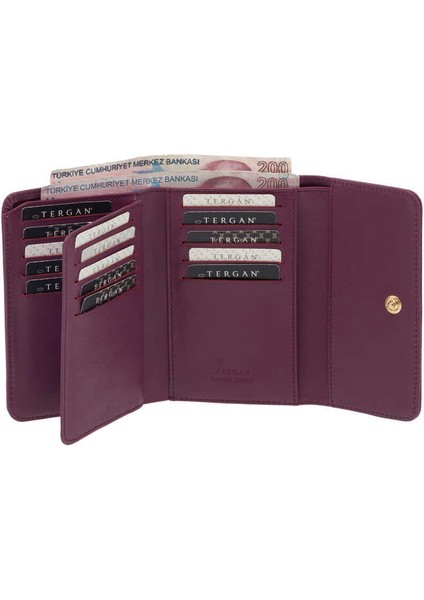 Mor Hakiki Deri Kadın Cüzdan - S1CB00005788-A89