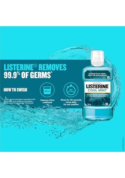 Listerine Cool Mint Ağız Bakım Suyu 500 ml fiyatları