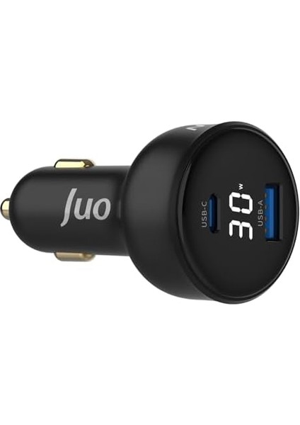 Juo 30W LED Ekranlı Type-C + Usb-A Araç Şarj Aleti & & Tablet Araç Içi Şarj Cihazı fiyatları