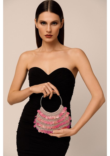 Pullu, Payetli Çanta. Düğün, Nişan, Şık Geceler Için Ideal