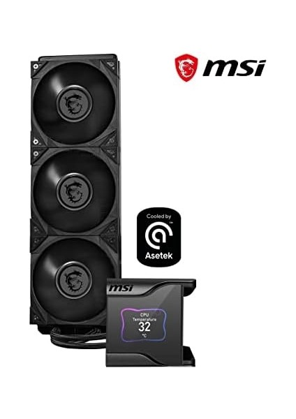 Msı Meg Corelıquıd S360 Aıo Cpu Su Soğutma, 2,4 Inç IPS Ekran, 7. Nesil Asetek Pompası, Vrm Fan, 3 x Sessiz Gale P12 Fan, Buharlaşmaya Dayanıklı Hortumlar, Msı Center, Amd ve Intel Uyumlu fiyatları