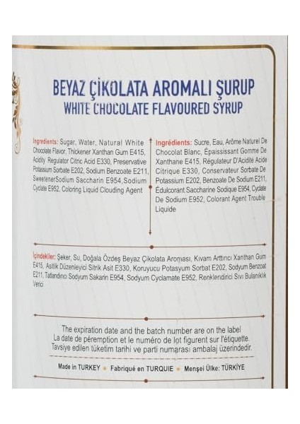 Nish Beyaz Çikolata Aromalı Şurup 700 Ml-P modelleri