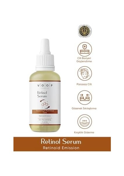 Voop Retinol Onarıcı ve Besleyici Bakım Emission 2% Serumu 30 ml modelleri