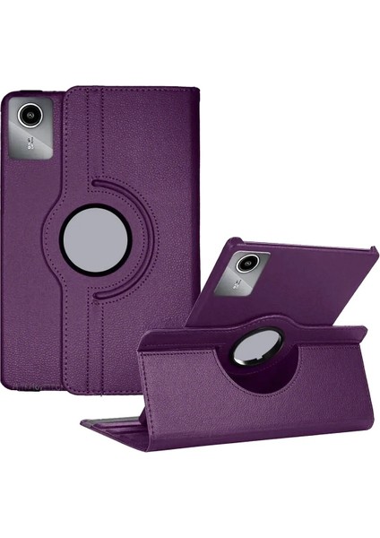 Lenovo Tab M11 TB330FU 360 Tablet Deri Kılıf - MÜRDÜM-(5796) - CHT8710-3889