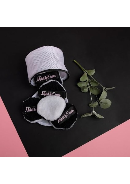 Makeup Eraser Puff 5 Parça Set, Yeniden Kullanılabilir ve Makinede Yıkanabilir Yuvarlaklar, Çamaşır Torbası Dahil modelleri