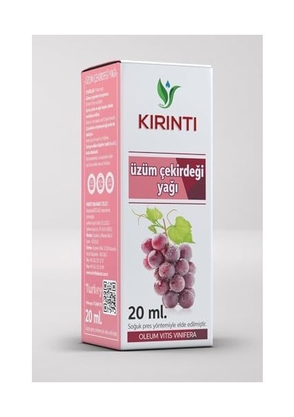 Kırıntı 2000 Üzüm Çekirdeği Yağı 20 ml