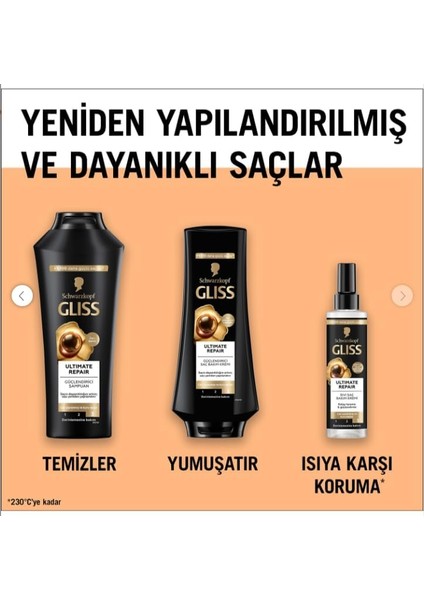 Gliss Ultimate Repair Sıvı Keratin ve Siyah Inci Özlü Saç Bakım Kremi 200 ml fiyatları