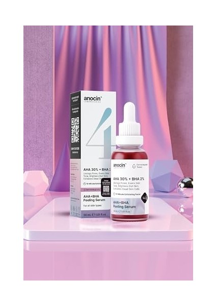 Anocin Aha 30% + Bha 2% Canlandırıcı & Cilt Tonu Eşitleyici Kırmızı Peeling Cilt Serum 4 fiyatları