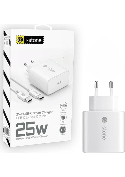 15-15 Pro- 15 Pro Max Uyumlu Ka-25 25W Smart Şarj Adaptörü + Type-C To 25W
