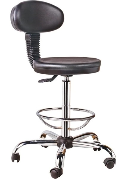 Ofis Plus ÇEMBERLİ METAL AYAKLI BAR TABURESİ