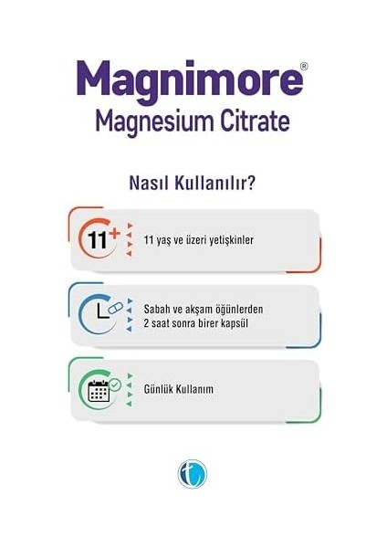 Magnimore Magnezyum Sitrat & P5P 60 Bitkisel Kapsül fiyatları