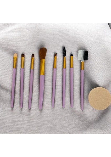 9 Parça Profesyonel Yumuşak Makyaj Fırça Seti ve Allık modelleri