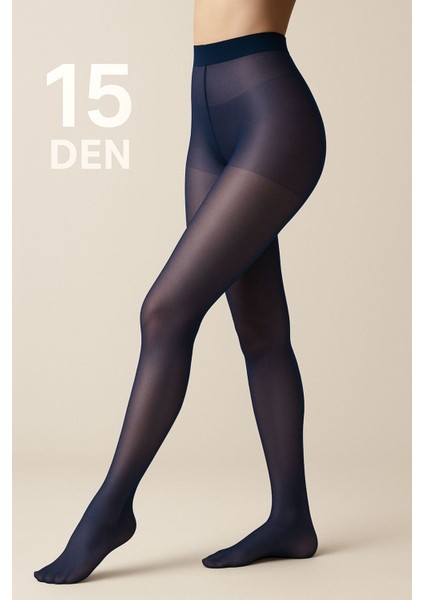 Kadın Lacivert Rengi Ince 15 Den Parlak Burunlu Külotlu Çorap modelleri