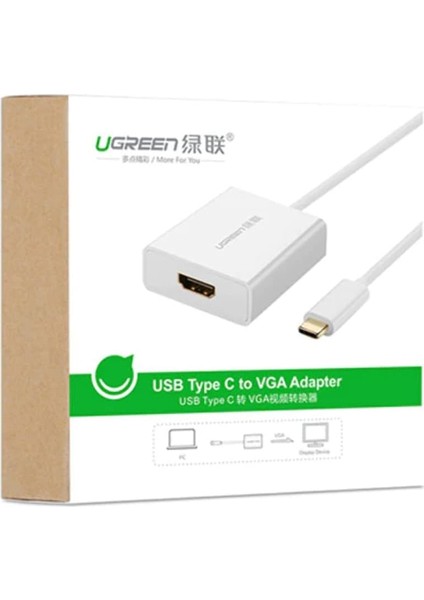 Type-C To HDMI Dişi 4K Çevirici Adaptör, Beyaz