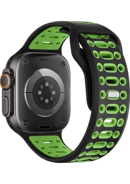 ile Uyumlu 42-44-45-46-49 mm Için Spor Silikon Kordon Hava Alabilen Çift Renkli Ultra Hafif Kayış Yeni Nesil Şık Dizayn modelleri