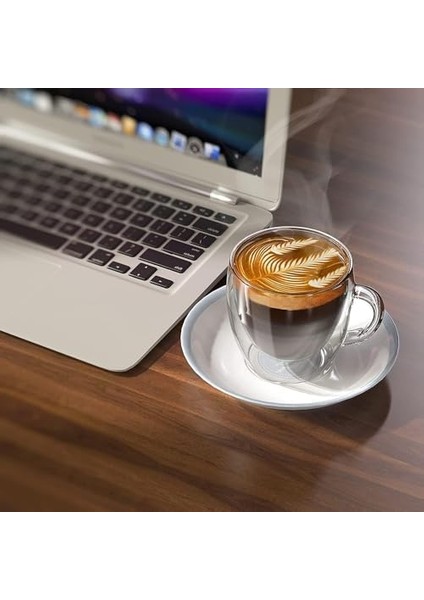 Life 2 Adet 250 ml Çift Cidarlı Isı Yalıtımlı Kulplu Cam Şeffaf Kupa MIT1009 fiyatları