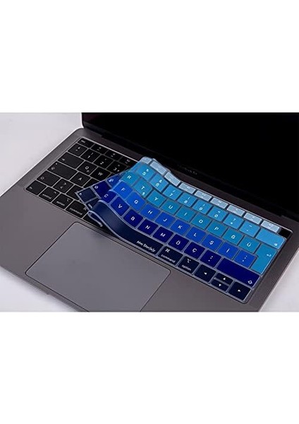 Air 13INÇ Klavye Koruyucu Touchıd'li (Türkçe Q) A1932 Modeli ile Uyumlu Ombre Lacivert Mavi fiyatları