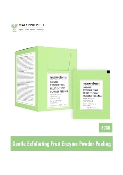 Maru.derm Hassas Ciltler Için Meyve Enzimli Pudra Peeling 60 G