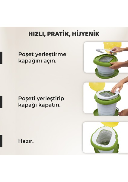 Lazımlık Taşınabilir 6 Kademeli Çocuk Seyahat Tuvaleti Yükseklik Ayarlı Portatif Katlanabilir Portable Seat fırsatları