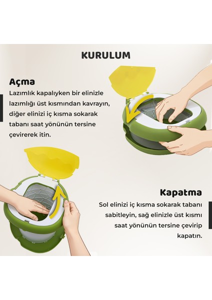 Lazımlık Taşınabilir 6 Kademeli Çocuk Seyahat Tuvaleti Yükseklik Ayarlı Portatif Katlanabilir Portable Seat