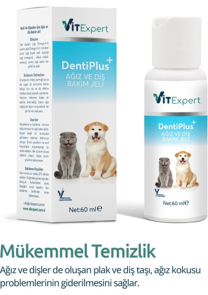Dentiplus Kedi ve Köpek Ağız ve Diş Bakım Jeli Kolay Kullanım Temizleyici Jel indirimleri