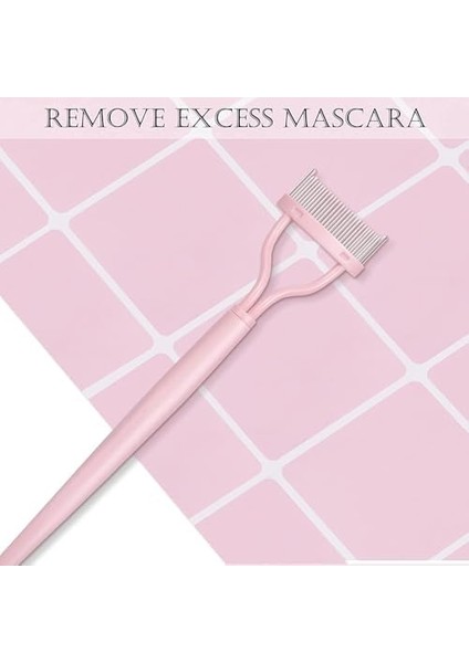Xspring Kirpik Fırçası, Kirpik Ayırıcı ve Kaş Fırçası, Makyaj Kozmetik Güzellik Ekipmanı, Çelik Iğneli Kıvırıcı ile Kirpik ve Kaş Makyaj Fırçası (Pembe) fiyatları