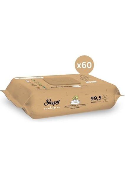 Sleepy Ecologic Yenidoğan Islak Bebek Bakım Havlusu 12X5X40 (2400 Yaprak) modelleri