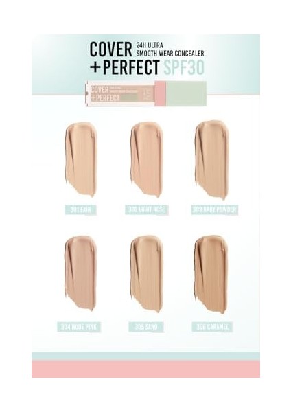 Show By Pastel Cover Perfect Concealar SPF30 Ultra Kapatıcı, 302 Light Rose