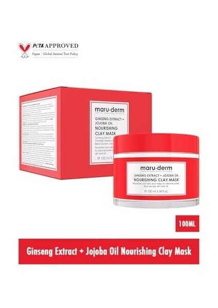 Maru.derm Ginseng Özü + Jojoba Yağı Besleyici Maske 100 ml