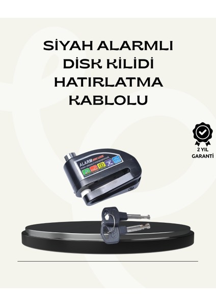 Çift Modlu 110DB Alarmlı Disk Kilidi Suya Dayanıklı - CHT6305-5037