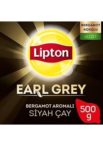 Lipton Earl Grey Dökme Bergamot Aromalı Siyah Çay Özel Seri 500 G