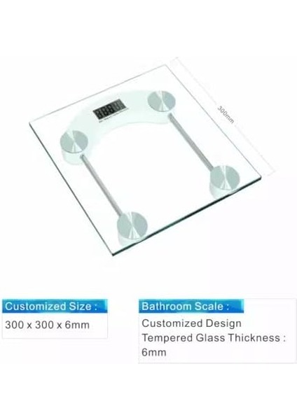 Dijital Baskül Banyo Cam Tartı Temperli Cam 180 kg Kapasiteli (Şık ve Estetik) modelleri