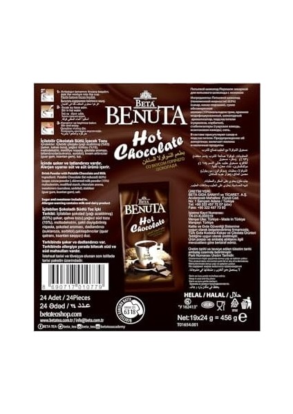 Beta Benuta Sıcak Çikolata 24X19 gr modelleri