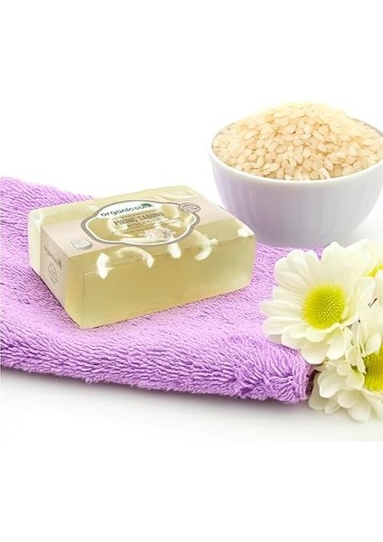 Organicsun 2'li Set Doğal Kabak Lifli Pirinç Sabunu ve Lifsiz Pirinç Sabunu modelleri