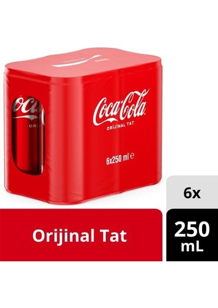 Coca-Cola Orijinal Tat Kutu 6X250 ml modelleri