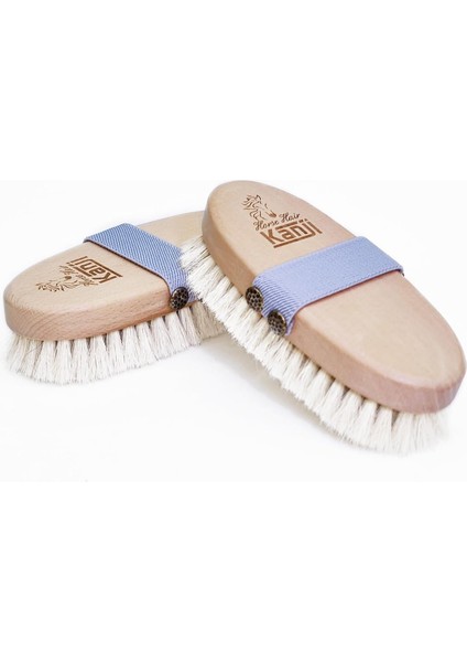 %100 Doğal At Kılı Masaj ve Kuru Fırçalama Için Gri Kemerli Vücut Peeling Selülit Fırçası