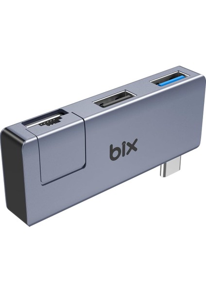 Bix BX21HB Type-C To USB 3.2 USB 2.0 Dönüştürücü Adaptör Hub