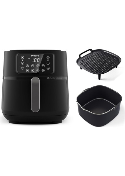5000 Serisi Airfryer Xxl Connected, 7,2l (1,4 Kg), Air Teknolojisi, Pişirme ve Aksesuarları, Uygulaması, 1,4kg Kapasiteli Sepet, HD9285/96