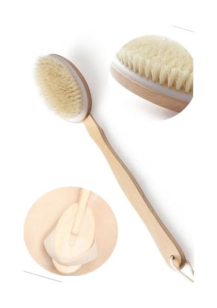 Banyo Peeling Duş Lifi Vücut Fırçası Sırt Kesesi Kuru Fırçalama At Kılı Ahşap 1450 fiyatları