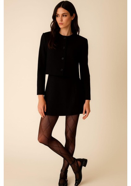 Diamond Siyah File Desenli Külotlu Çorap fiyatları