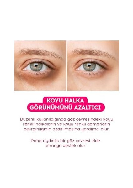 Velvatura Göz Çevresi Bakım Kremi Aydınlatıcı, Nemlendirici, Morluk, Koyu Halka ve Kırışıklık Karşıtı