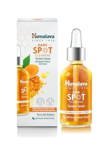 Himalaya Since 1930 Dark Spot Clearing Leke Karşıtı Zerdeçal Özlü Serum 30 Ml, Niacinamide%2, Glikolik Asit 10%