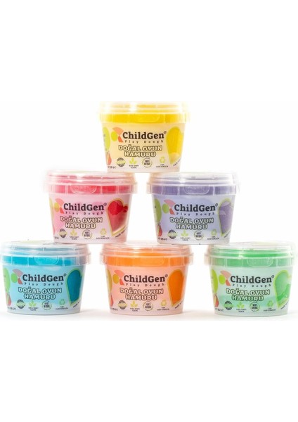 Oyun Hamuru - Eco Cup- 6X125GR Ana ve Ara Renkler