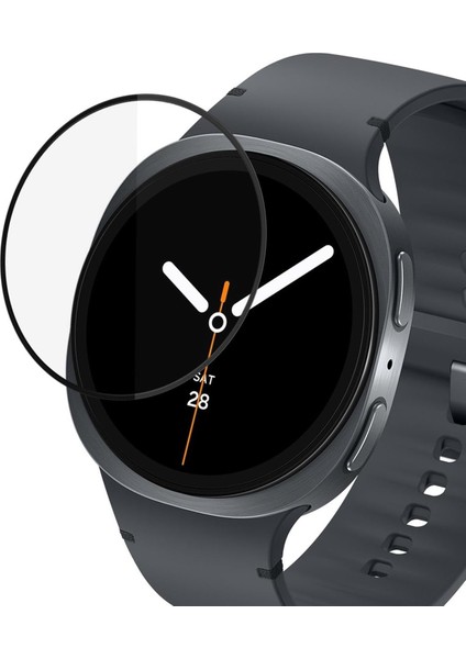 Galaxy 8 44MM Tam Kaplayan Cam Ekran Koruyucu Siyah