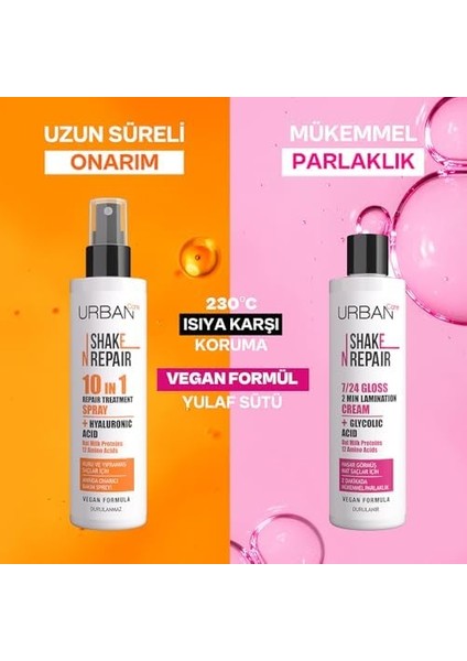 Urban Care Shake N Repair 7/24 Glikolik Asit Içeren Gloss Laminasyon Parlaklık Etkili Bakım Kremi, 200 Mililitre, Vegan modelleri